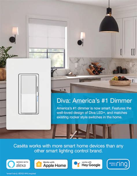lutron palma|The new Lutron Caséta Diva smart dimmer switch .